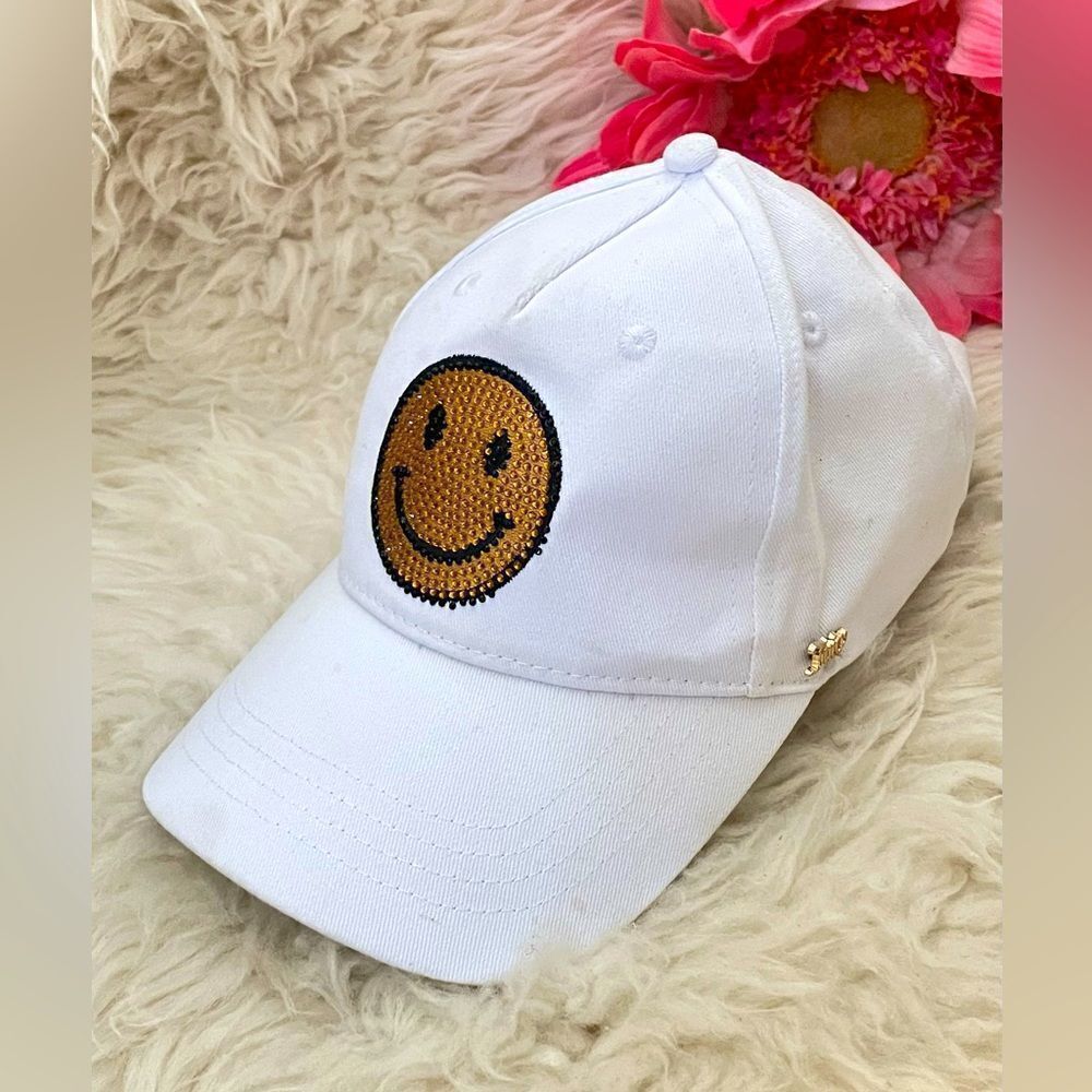 Juicy Couture Smiley Trucker Hat Cap Rhinestones 2000s